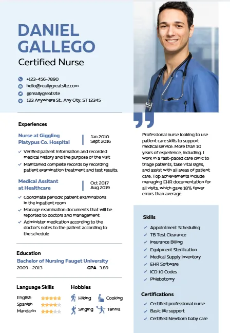 Nursing CV Design 3